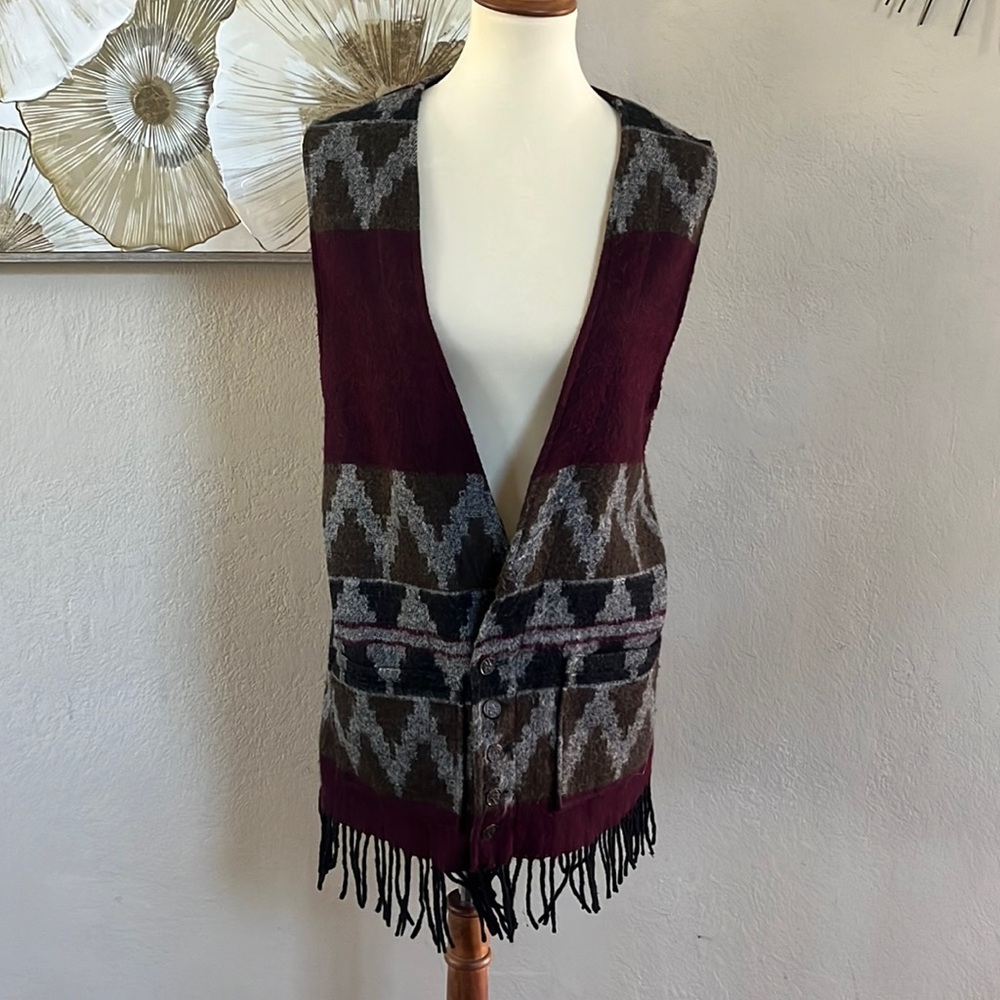 Chicos wool Fringe Vest